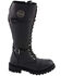 Image #2 - Milwaukee Leather Women's Front Toe Cap Riding Boots - Round Toe, Black, hi-res