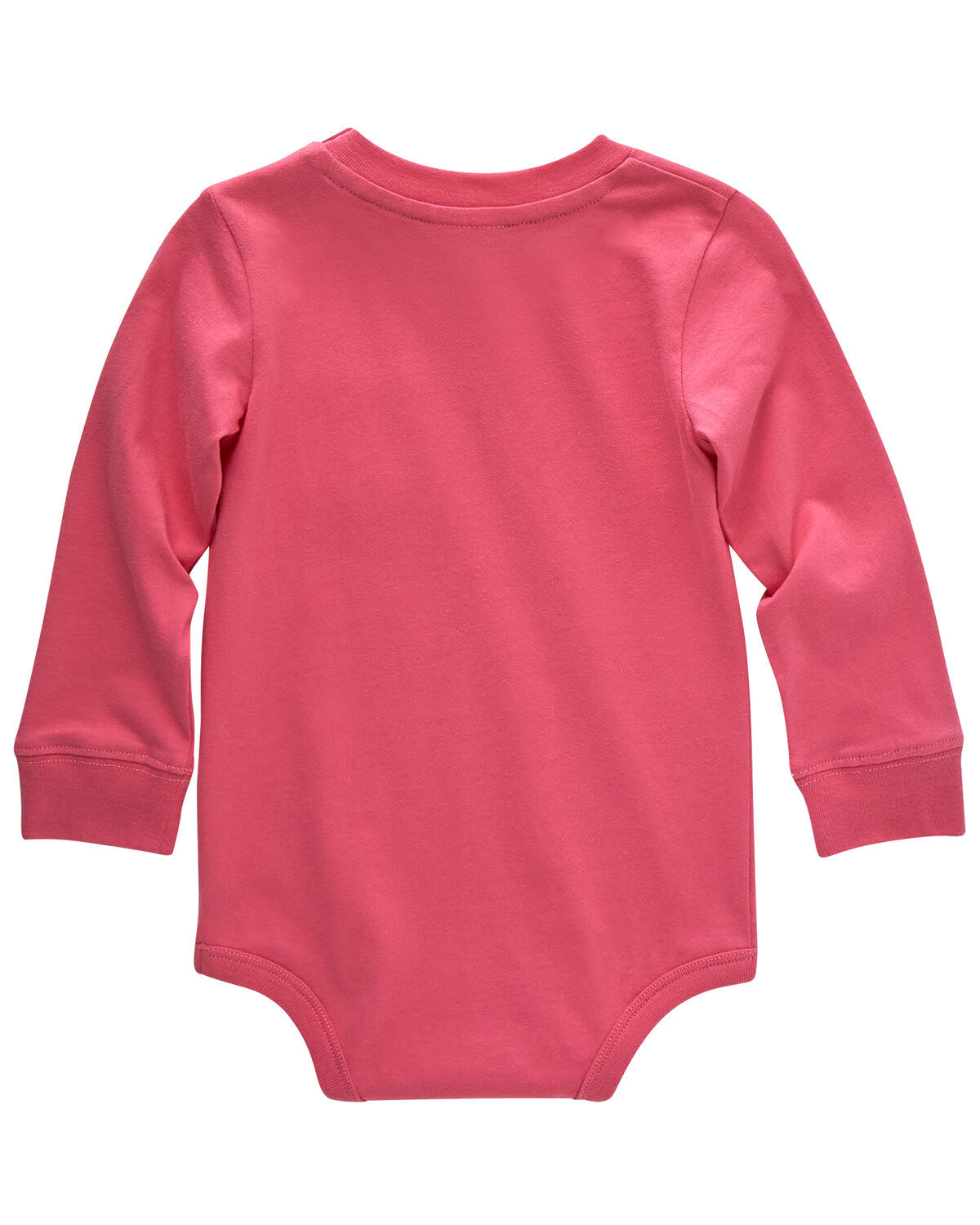 Image #2 - Carhartt Infant Girls' Logo Pocket Long Sleeve Onesie, Pink, hi-res