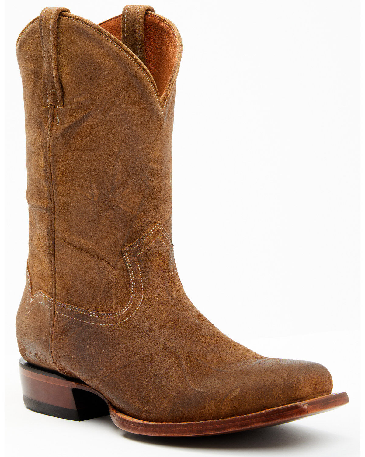 Image #1 - Moonshine Spirit&reg; Men's Pancho Roughout Western Boots - Square Toe, Brown, hi-res