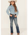 Image #3 - Shyanne Girls' Arrowhead Dark Wash Dreamcatcher Pocket Bootcut Stretch Denim Jeans, Dark Wash, hi-res