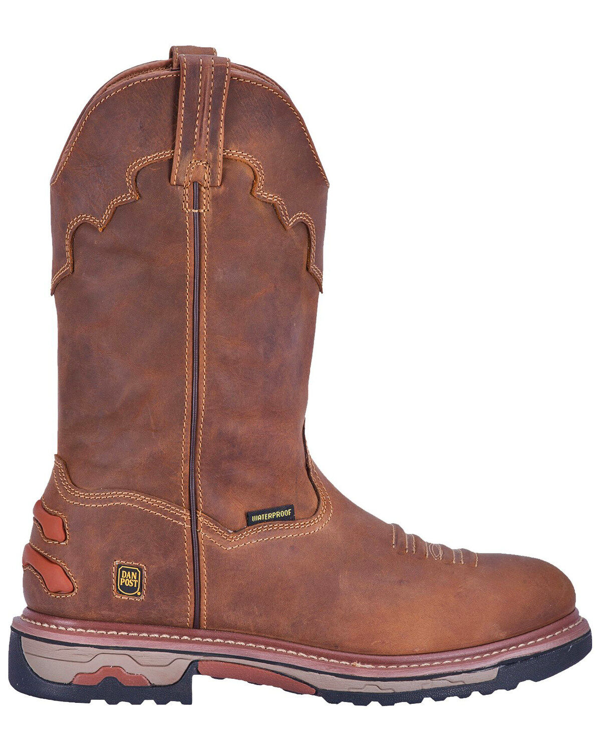 Image #2 - Dan Post Men's Journeyman Waterproof Western Work Boots - Composite Toe, Brown, hi-res