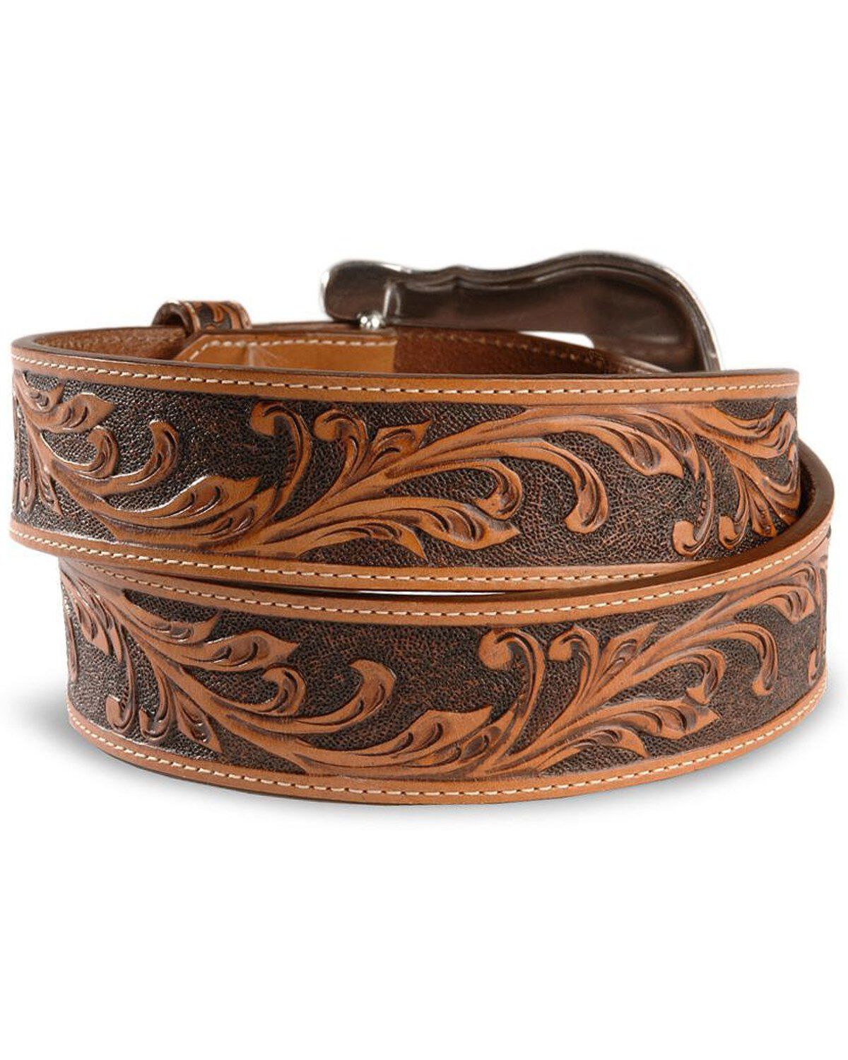 Image #3 - Tony Lama Men's Westerly Ride Belt, Tan, hi-res