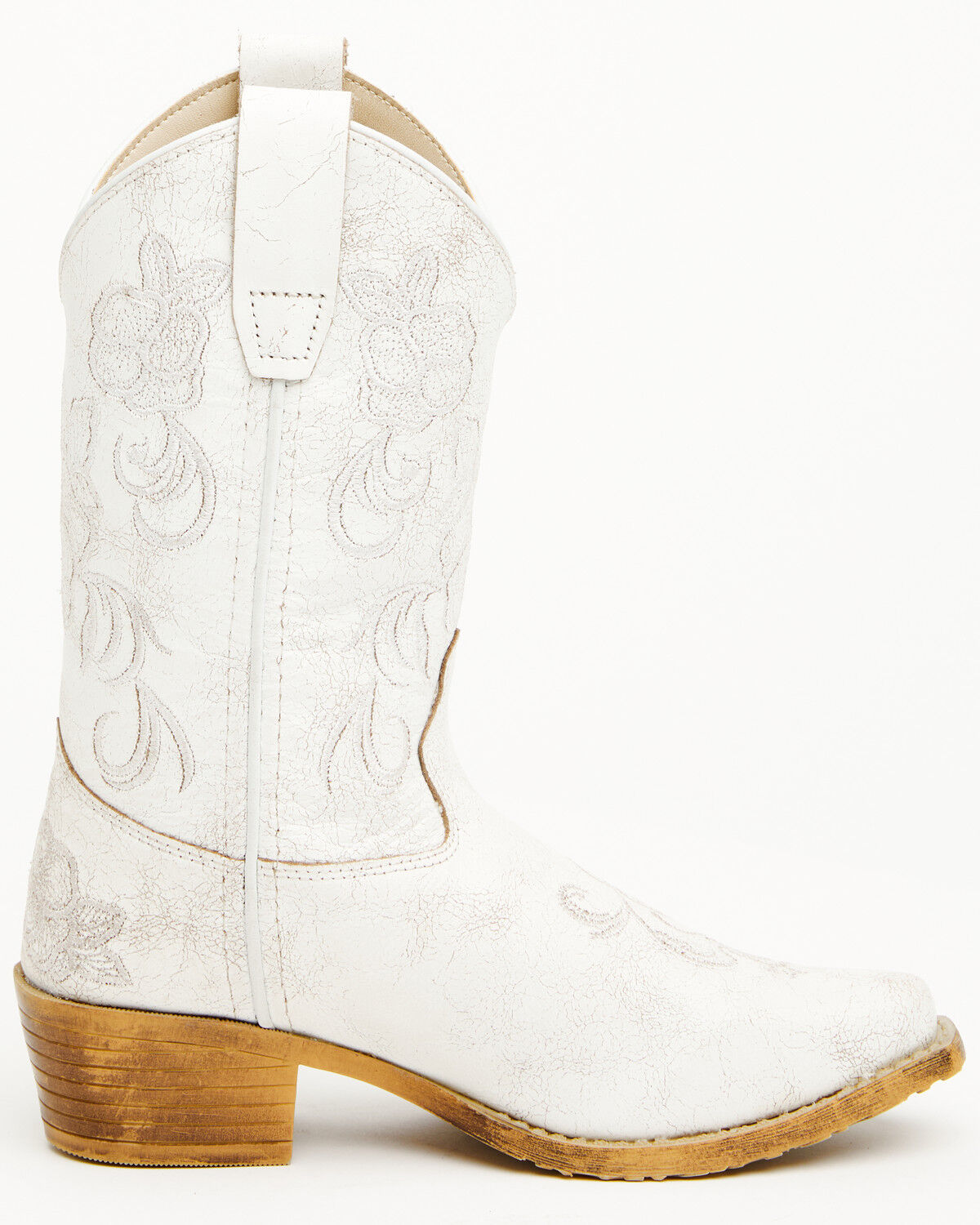 Image #3 - Shyanne Girls' Little Lasy Western Boots - Snip Toe, White, hi-res