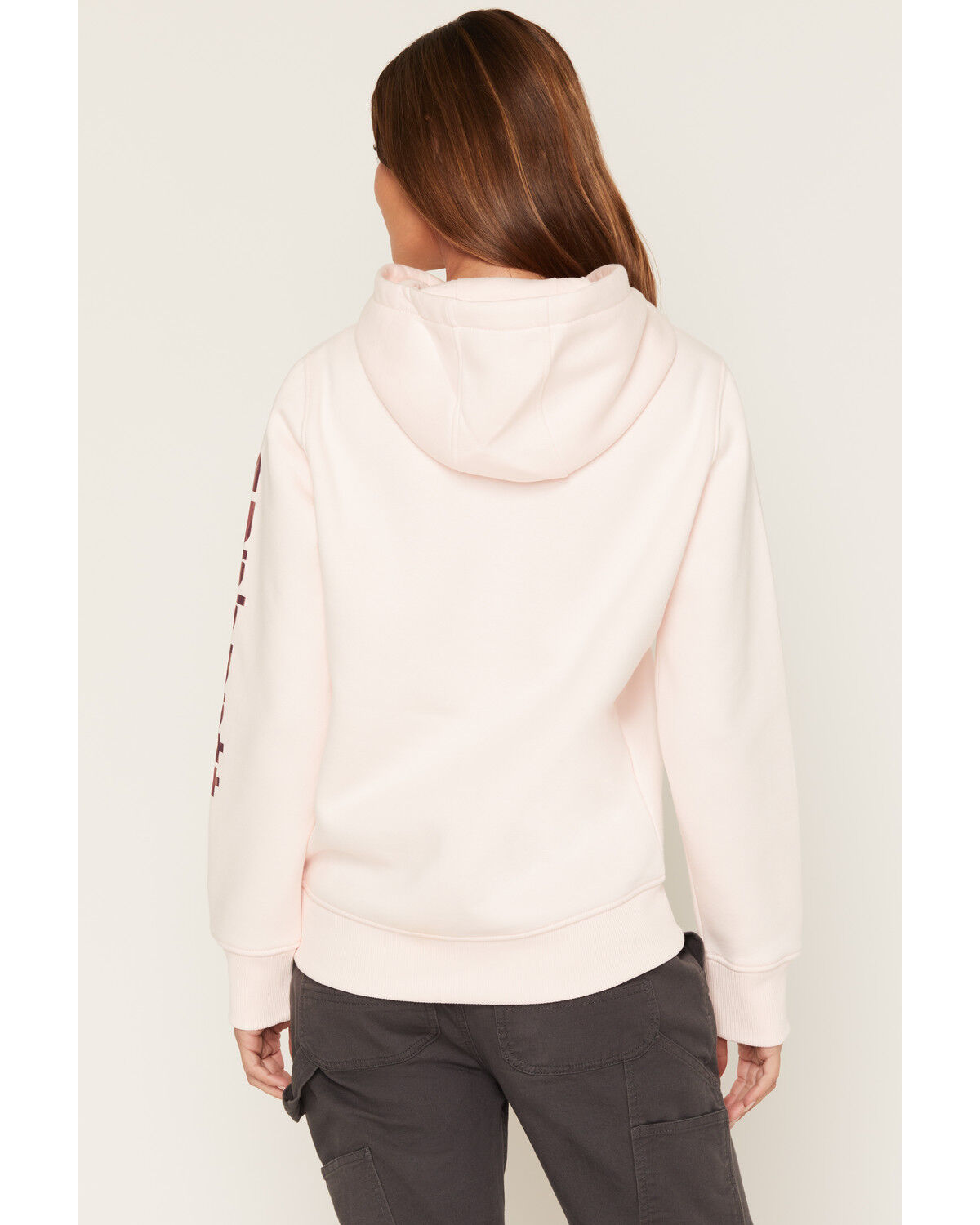 Image #4 - Carhartt Women's Iconic Clarksburg Logo Sweatshirt, Rose, hi-res