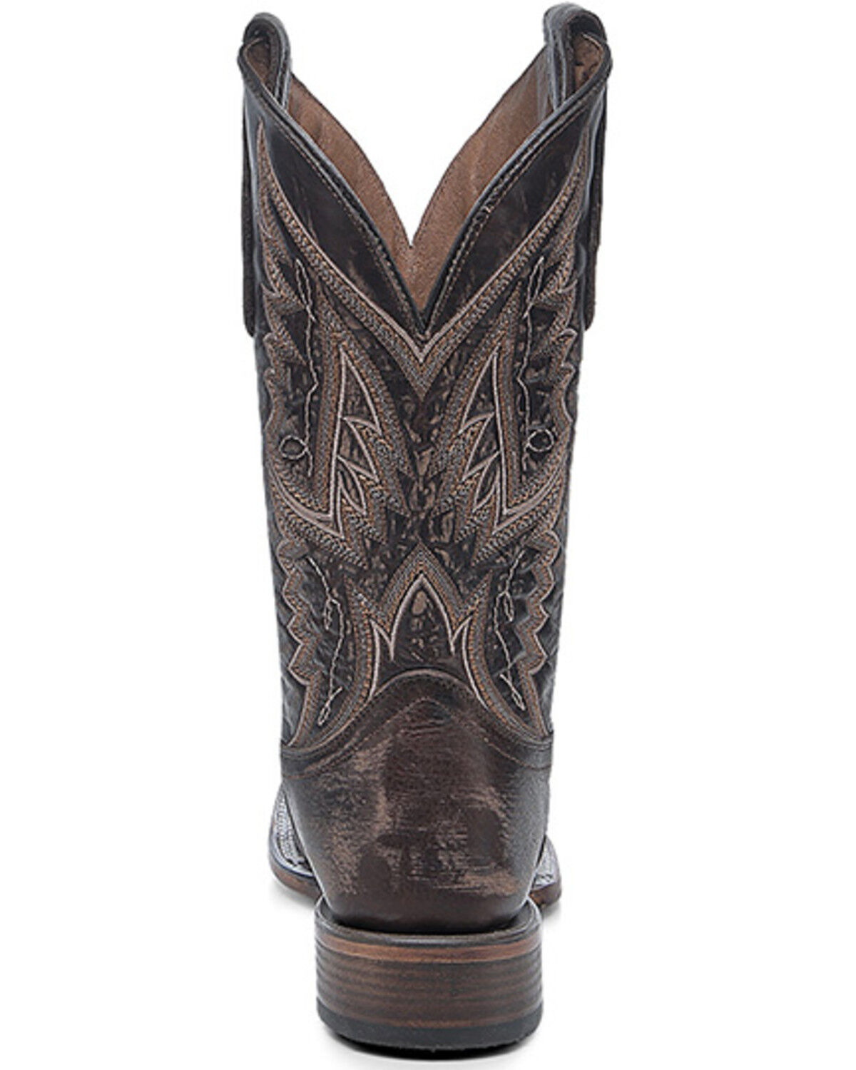 Image #4 - Corral Men's Embroidered Western Boots - Broad Square Toe, Chocolate, hi-res