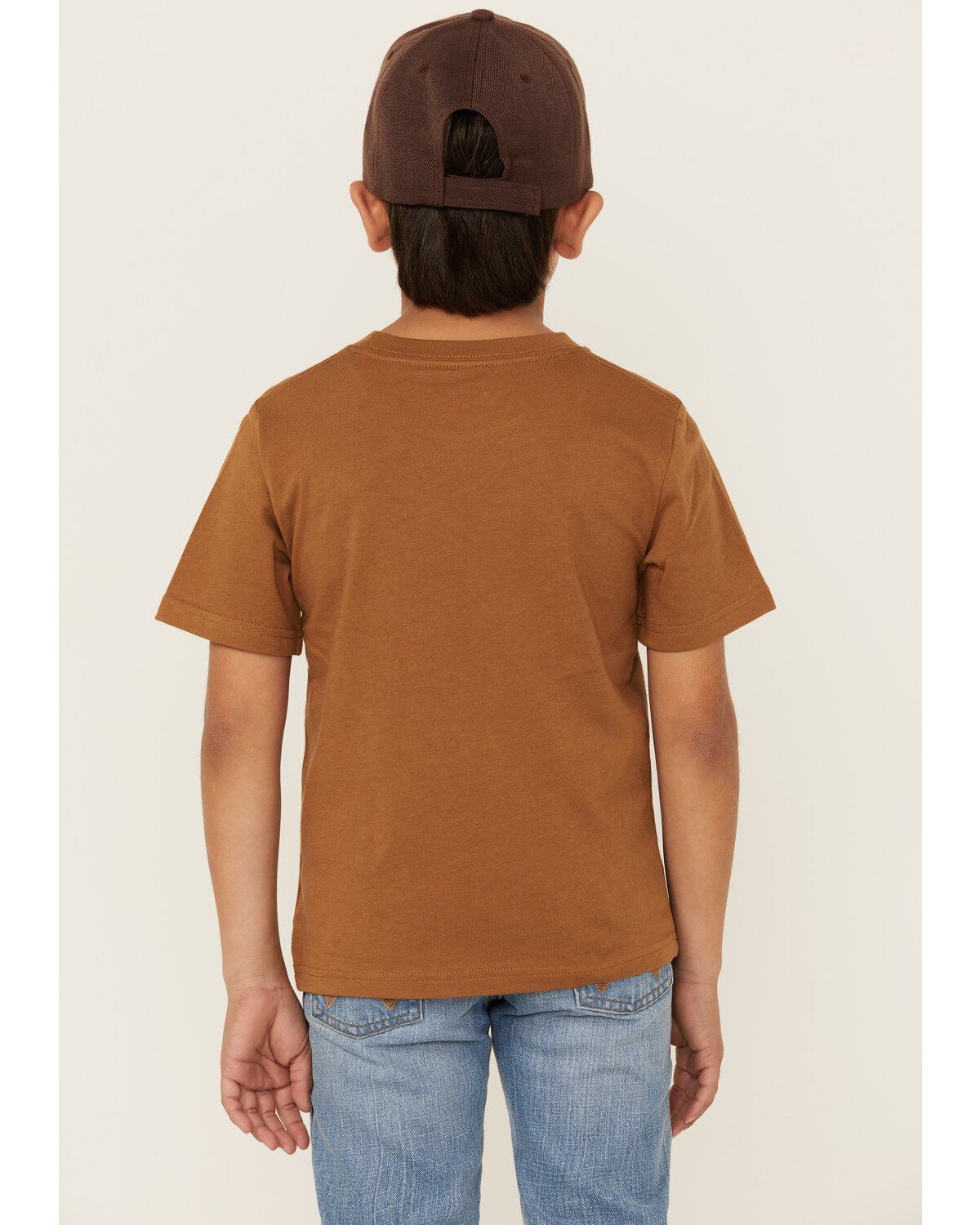 Image #4 - Carhartt Little Boys' Solid Short Sleeve Pocket T-Shirt, Medium Brown, hi-res