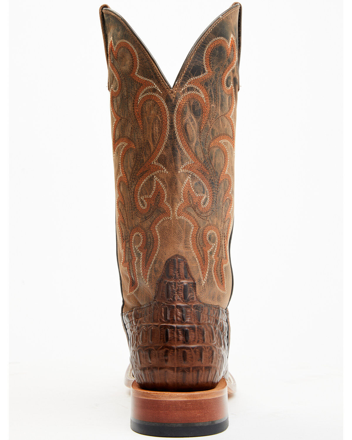 Image #5 - Horse Power Men's Nile Crocodile Print Western Boots - Square Toe, Brown, hi-res