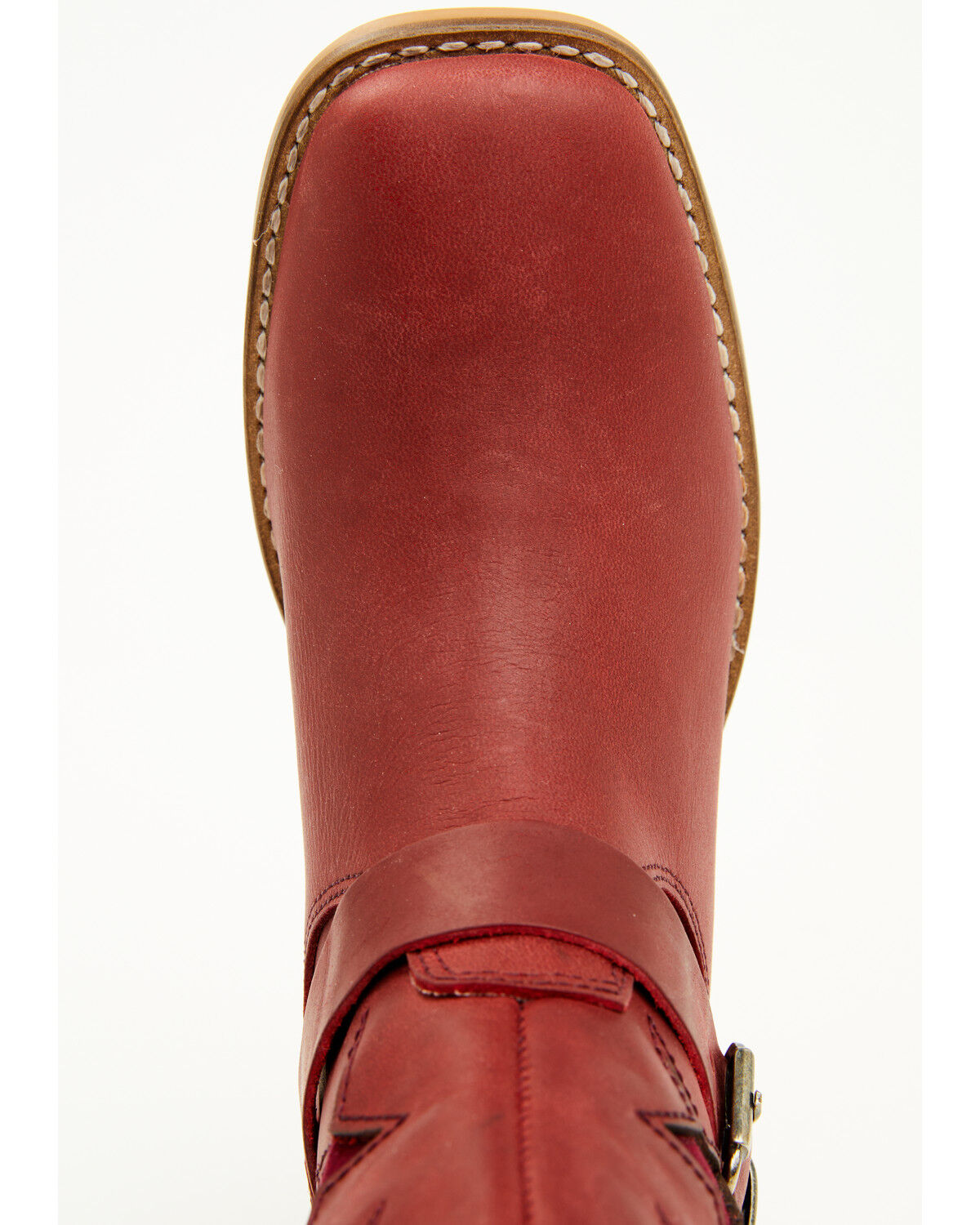 Image #6 - Dingo Girls' Blacklist Star Inlay Harness Boots - Square Toe, Wine, hi-res