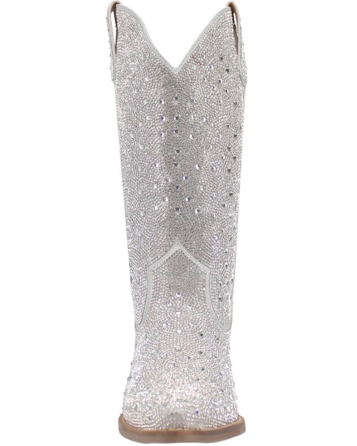 Image #4 - Dingo Women's Silver Dollar Western Boots - Snip Toe, Silver, hi-res