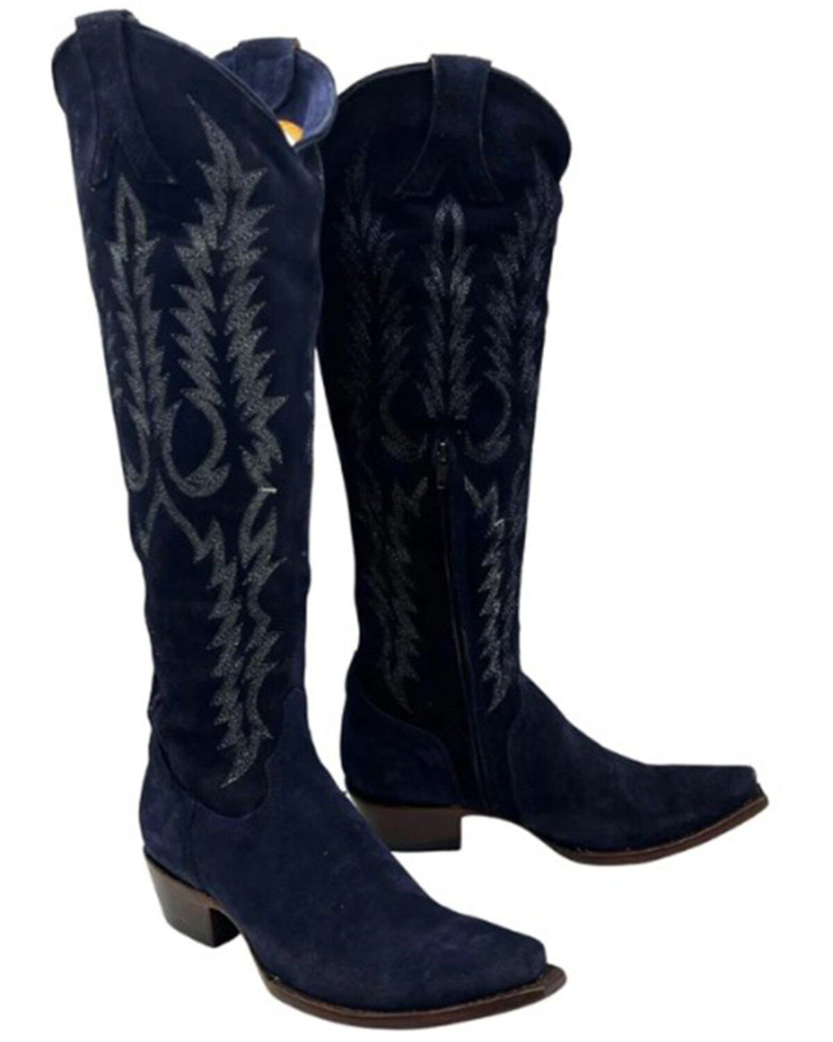 Image #1 - Old Gringo Women's Mayra Tall Western Boots - Snip Toe, Navy, hi-res