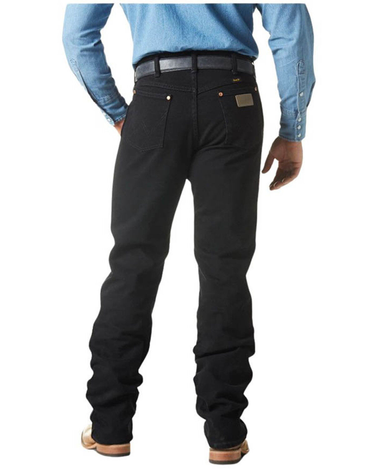 Image #2 - Wrangler Men's Cowboy Cut Straight Active Flex Stretch Denim Jeans - Big, Black, hi-res