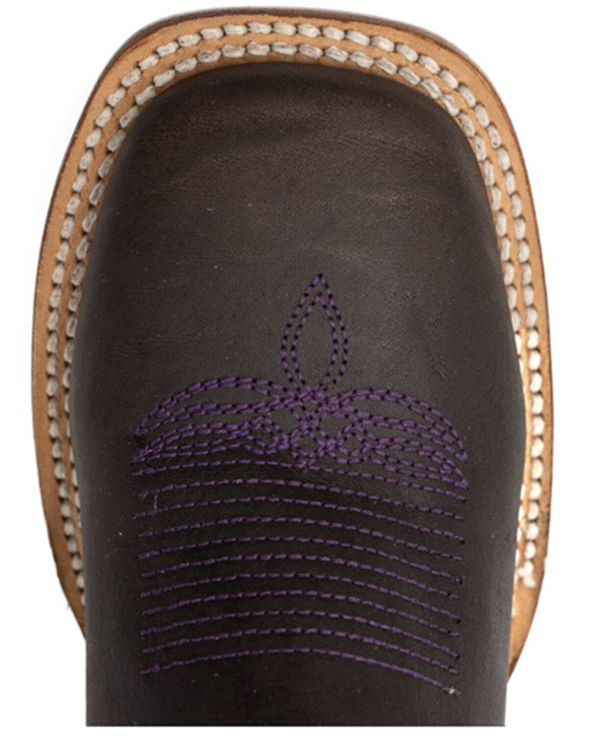 Image #6 - Ferrini Women's Maggie Western Boots - Broad Square Toe, Chocolate, hi-res