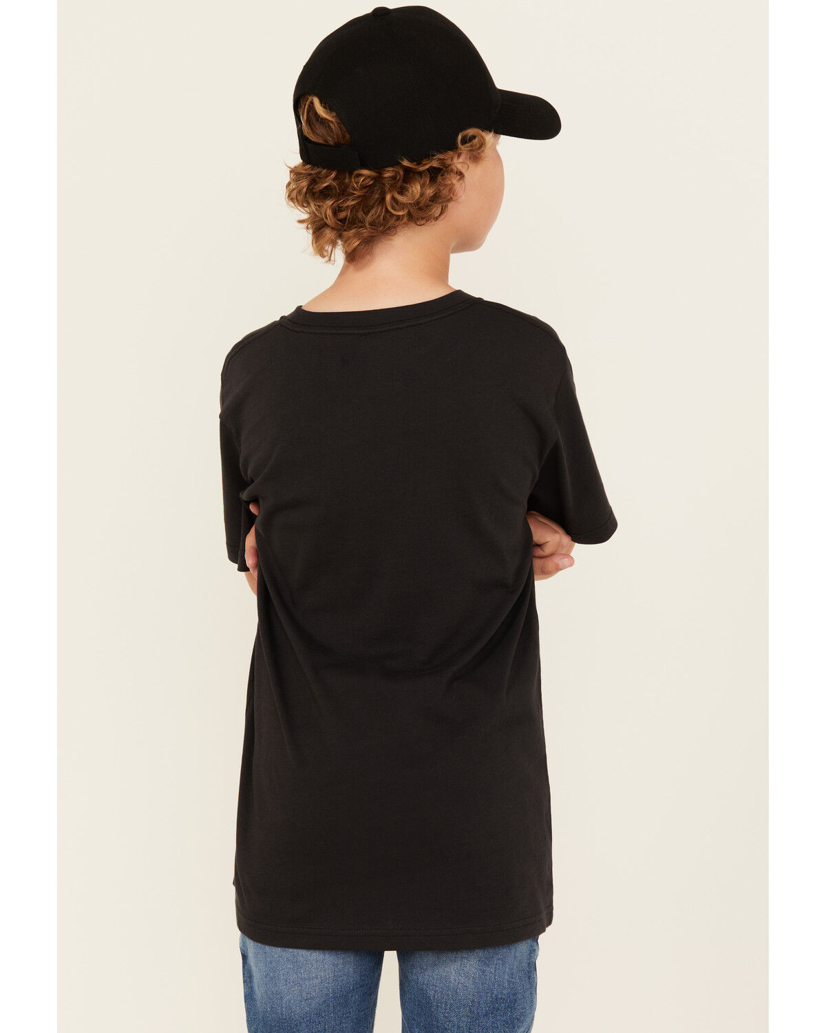 Image #4 - Carhartt Boys' Solid Short Sleeve Pocket T-Shirt, Black, hi-res