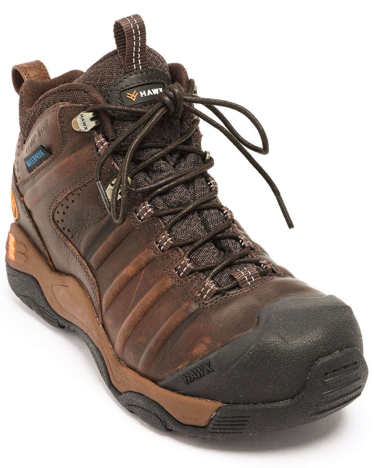 Image #1 - Hawx Men's 6" Axis Waterproof Hiker Boots - Composite Toe, Brown, hi-res