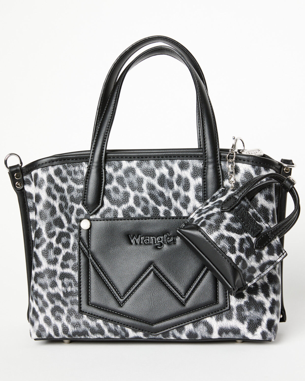 Image #1 - Wrangler X Boot Barn Leopard Print Mini Handbag Charm, Leopard, hi-res
