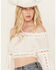 Image #2 - Revel Women's Eyelet Off The Shoulder Long Sleeve Top, White, hi-res