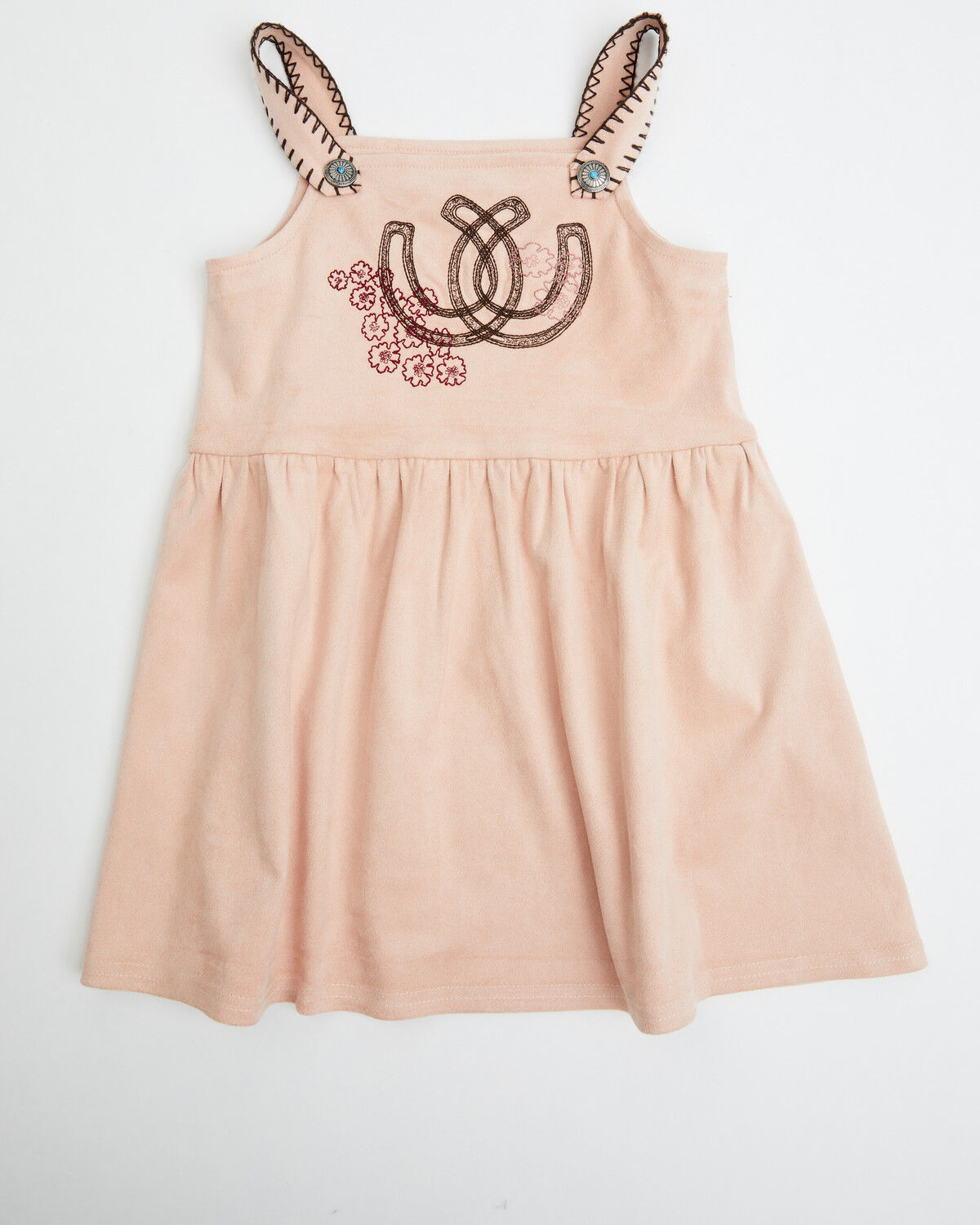 Shyanne Toddler Girls' Embroidered Faux Suede Sleeveless Dress, Blush, hi-res