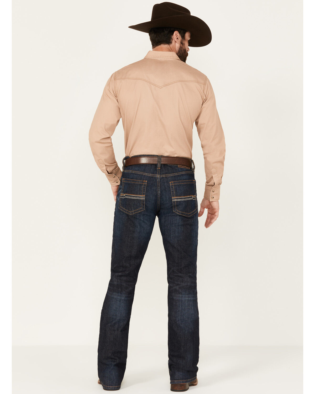 Image #3 - Cody James Men's Night Hawk Wash Wyatt Slim Bootcut Stretch Denim Jeans - Tall, Dark Wash, hi-res