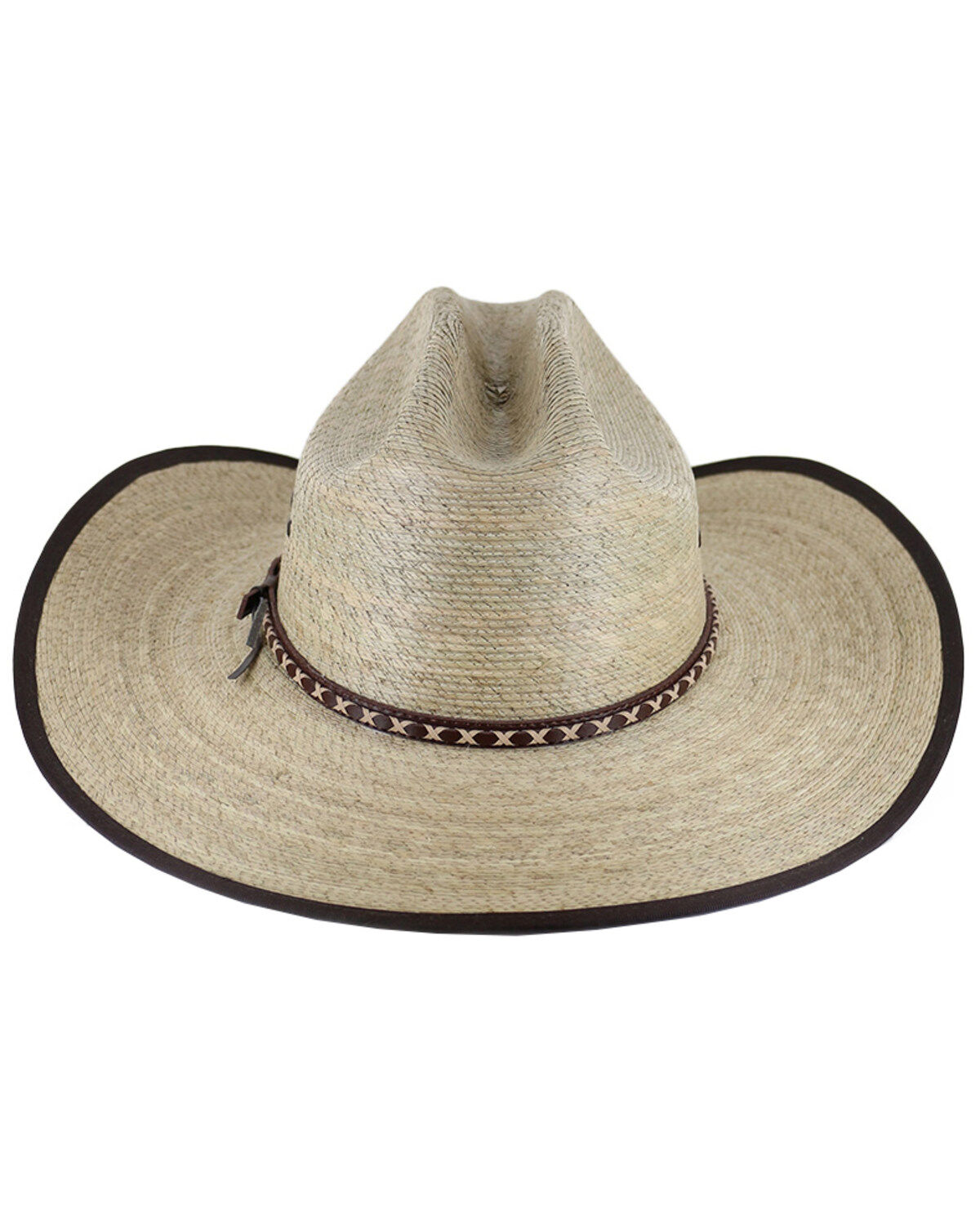 Image #3 - Cody James&reg; Men's Brown Trimmed Straw Hat, Natural, hi-res