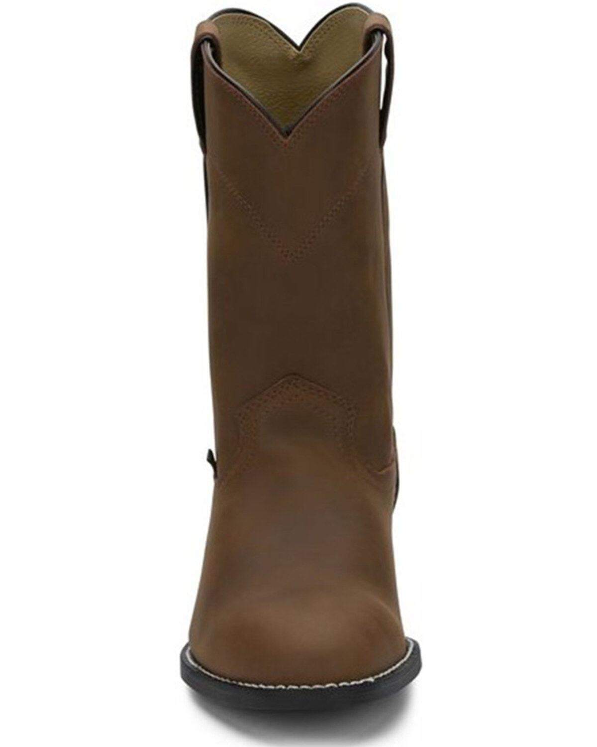 Image #4 - Justin Men's Basics Roper Western Boots - Medium Toe, Bay Apache, hi-res