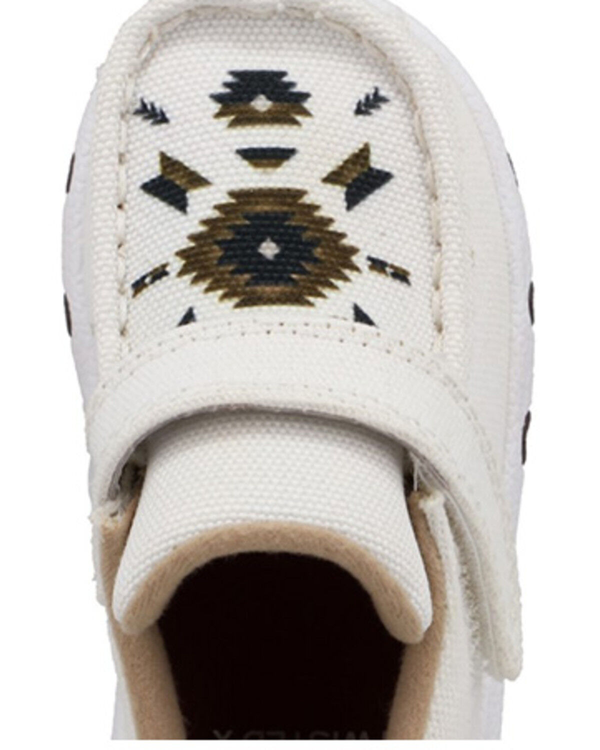 Image #6 - Twisted X Infant Kid's Southwestern Print Driving Mocs, White, hi-res
