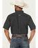 Image #4 - Ariat Men's Steele Geo Print Short Sleeve Button-Down Western Shirt, Black, hi-res