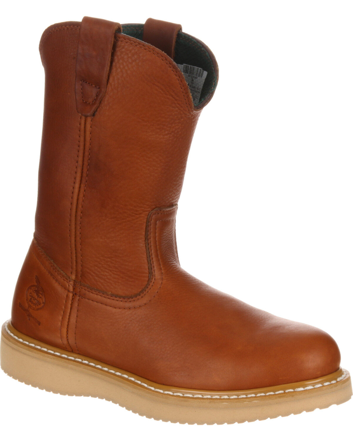 Georgia Men's Farm & Ranch Wellington Work Boots, Gold, hi-res