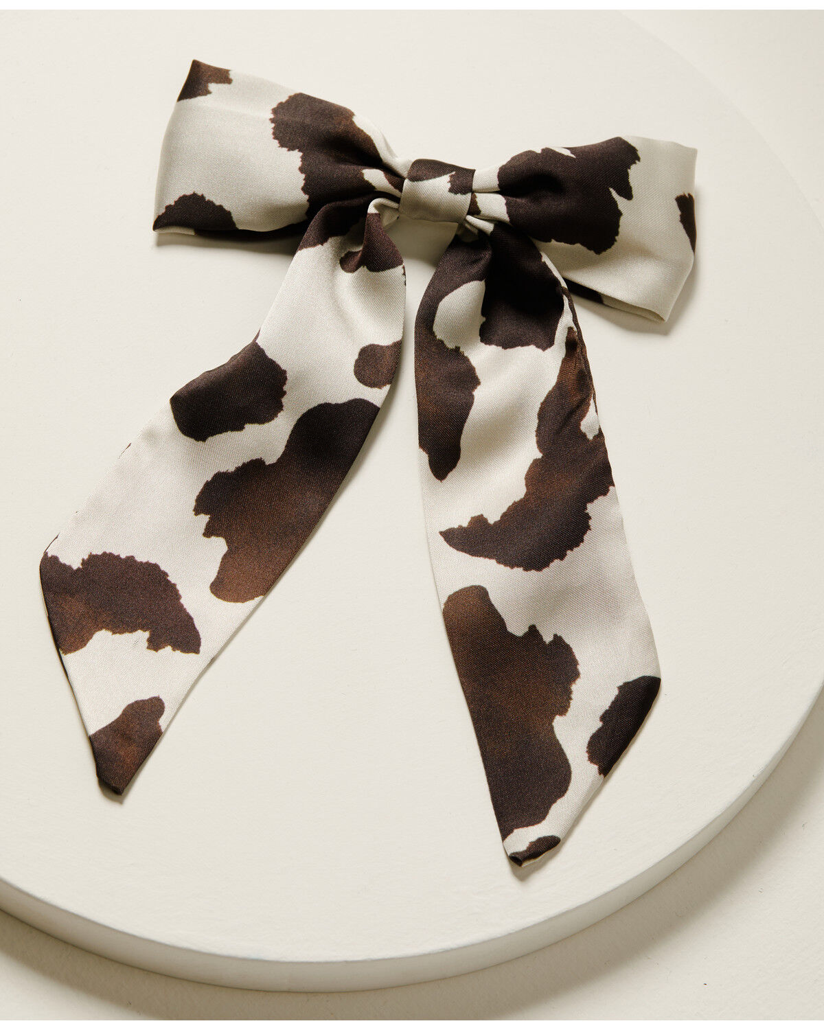 Image #2 - Shyanne Women's Sylvie Cow Print Bow Hair Clip, Brown, hi-res