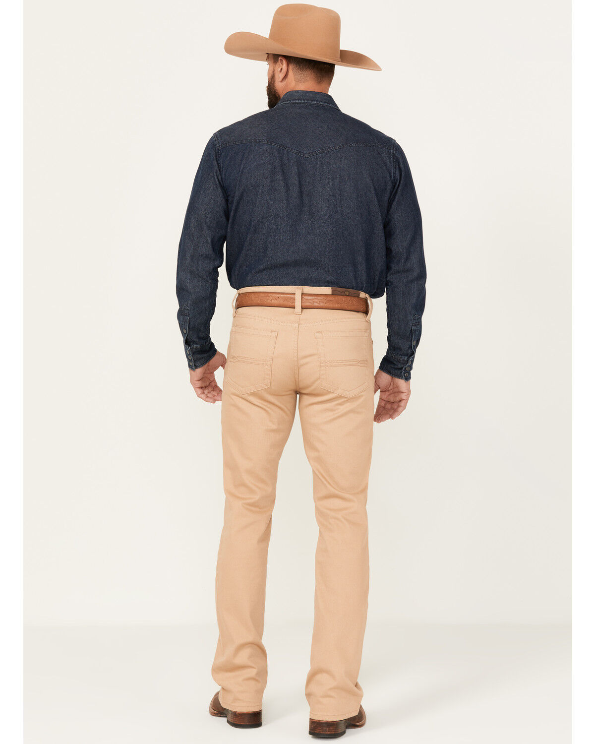 Image #3 - Cody James Men's Dalton Wash Wyatt Slim Bootcut Stretch Denim Jeans, Tan, hi-res