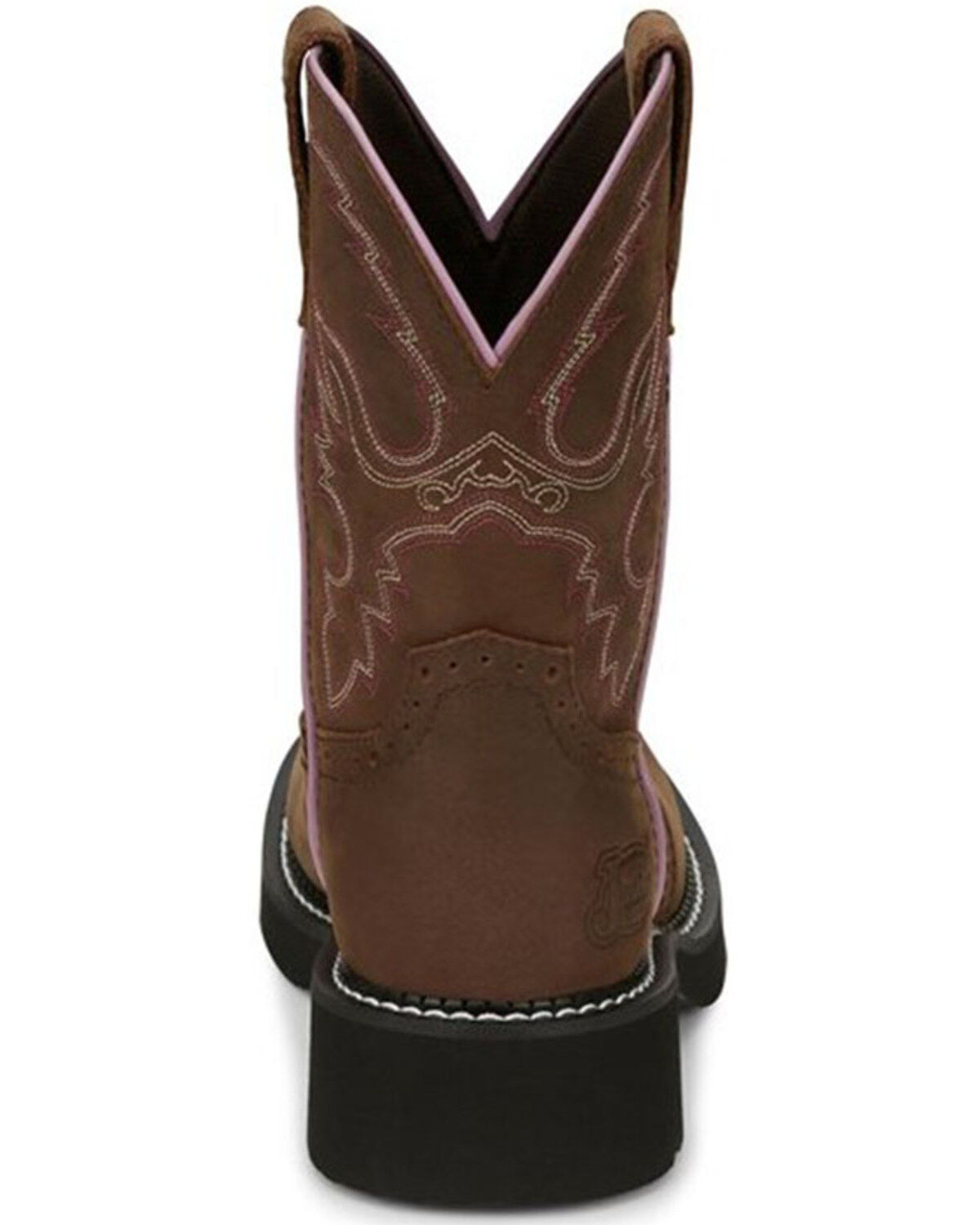 Image #5 - Justin Women's Gemma Performance Western Boots - Round Toe, Distressed Brown, hi-res