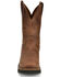 Image #4 - Justin Men's Ames 11" Pull-On Work Boots - Soft Toe, Medium Brown, hi-res