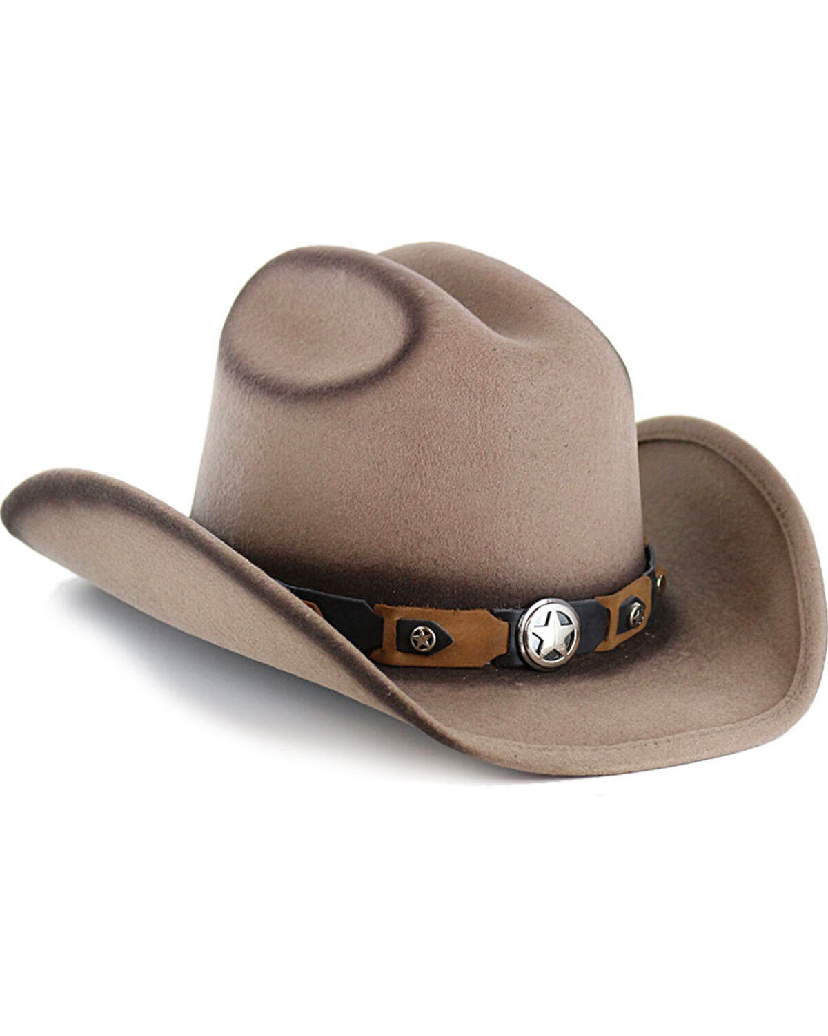 Cody James Kids' Yearling Wool Felt Cowboy Hat, Tan, hi-res
