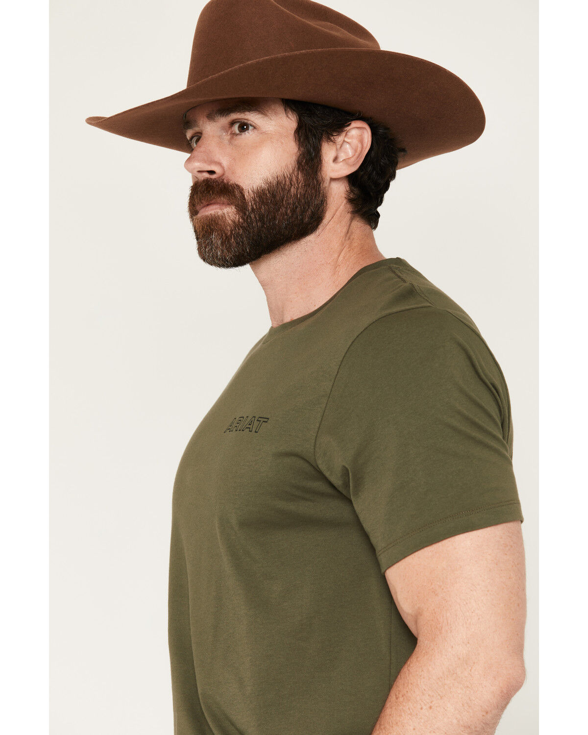 Image #3 - Ariat Men's Serape Shield Short Sleeve Graphic T-Shirt, Olive, hi-res