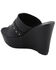 Image #8 - Milwaukee Leather Women's Rivet Detail Open Toe Wedge Sandals, Black, hi-res