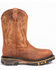 Image #2 - Cody James Men's 11" Waterproof Decimator Western Work Boots - Steel Toe, Brown, hi-res