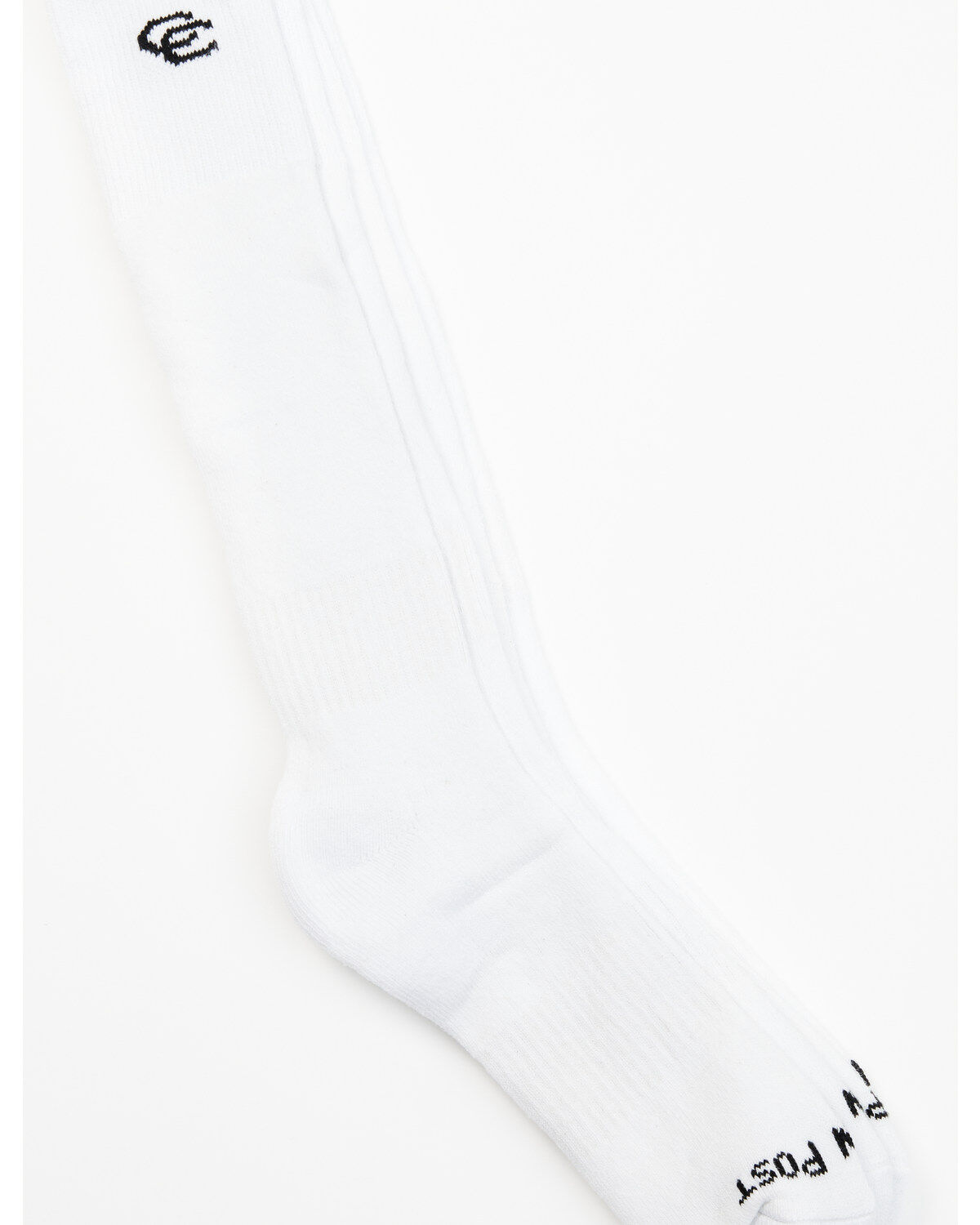 Image #1 - Dan Post Men's Cowboy Certified Crew Socks, White, hi-res