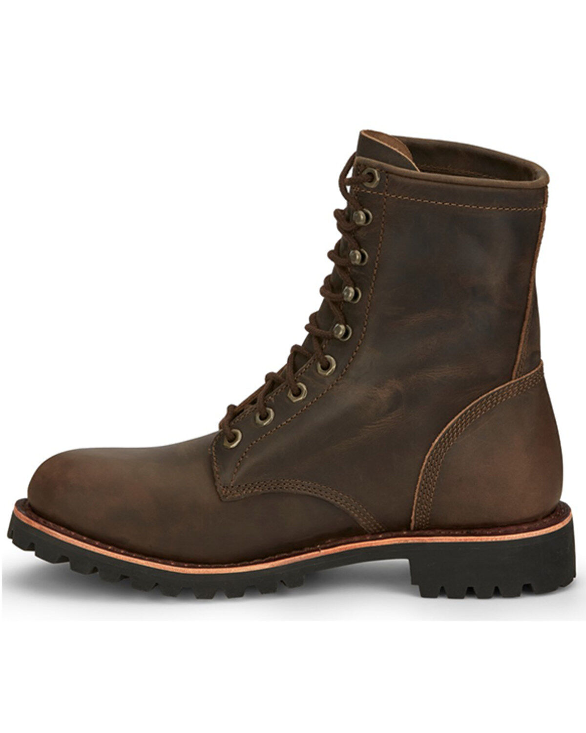Image #3 - Chippewa Men's Wood Classic 2.0 8" Lace-Up Soft Work Boots - Soft Toe, Bark, hi-res