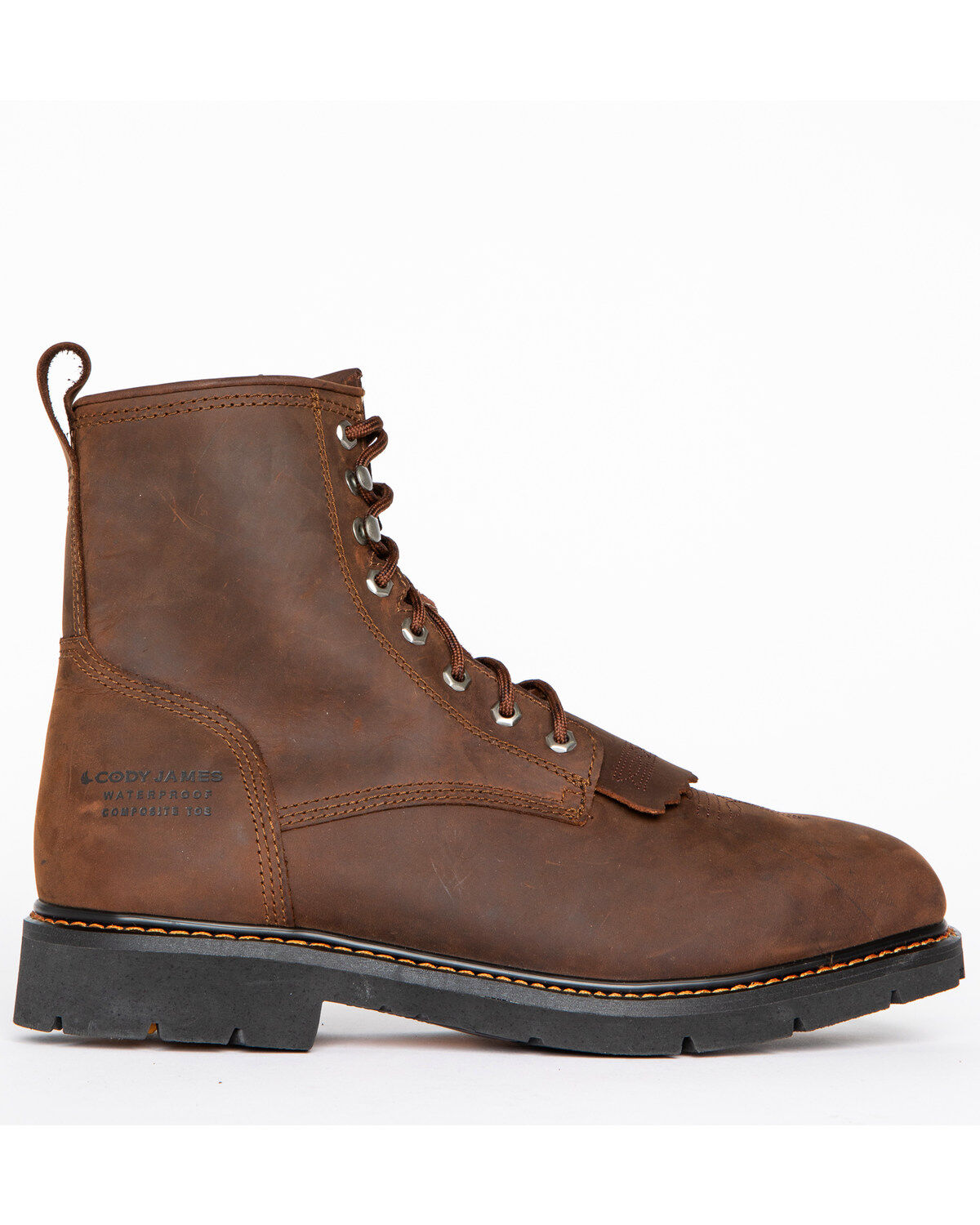 Image #2 - Cody James&reg; Men's Composite Square Toe Waterproof Work Boots, Brown, hi-res
