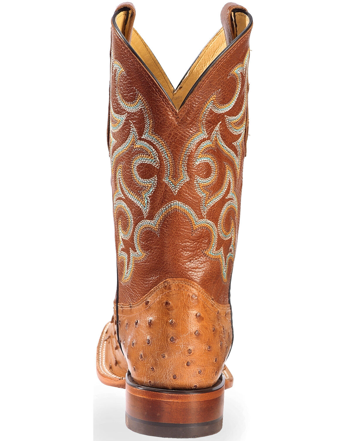 Image #7 - Justin Men's Full Quill Ostrich Western Boots, Cognac, hi-res