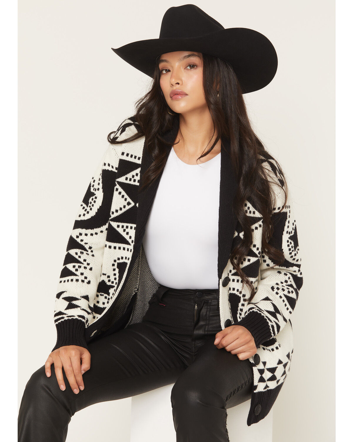 Idyllwind Women's Robbie Shawl Cardigan Sweater, Cream, hi-res