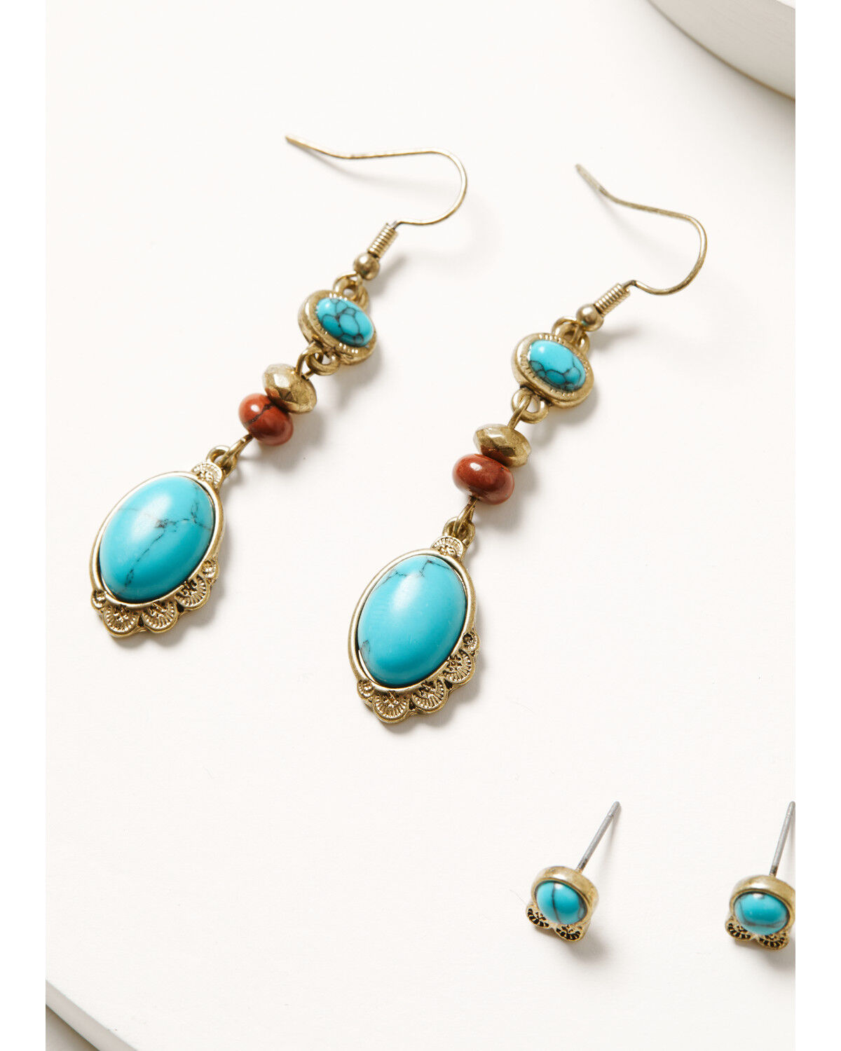 Image #2 - Shyanne Women's Golden Skyland Multi Stone Earring Set - 5 Piece, Gold, hi-res