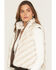 Image #2 - Cripple Creek Women's Faux Fur Microsuede Zip-Up Vest, Cream, hi-res