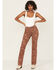 Image #1 - Rock & Roll Denim Women's Horse Print High Rise Bargain Bootcut Stretch Jeans, Brown, hi-res