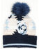 Image #1 - Idyllwind Women's Skyvalley Southwestern Print Beanie, Navy, hi-res