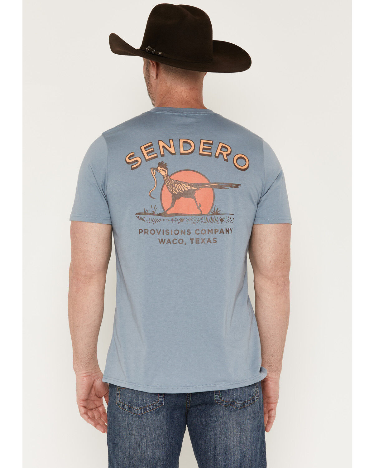 Image #1 - Sendero Provisions Men's Desert Runner Short Sleeve Graphic T-Shirt, Blue, hi-res
