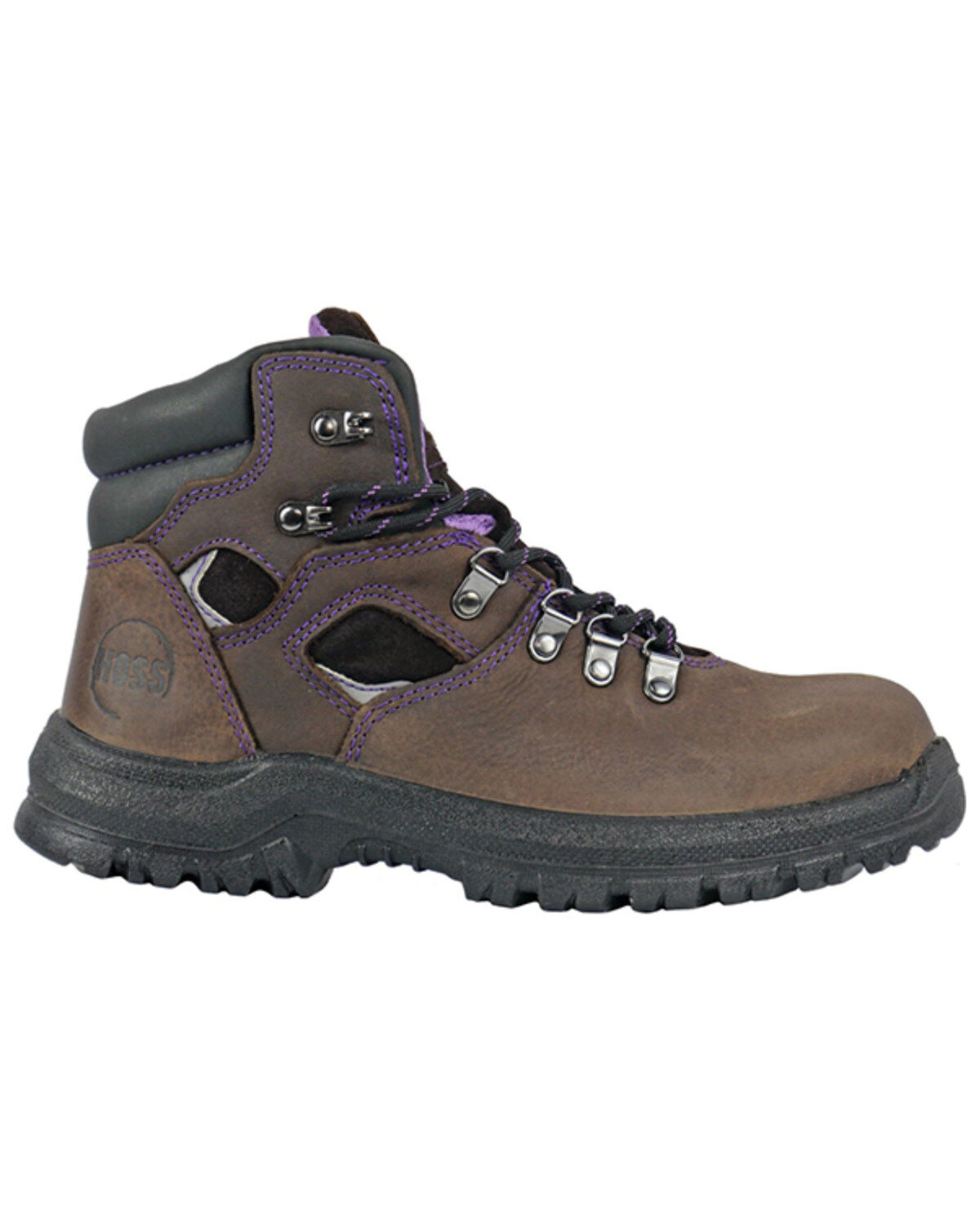 Image #2 - Hoss Women's 6" Lily Waterproof Work Boots - Steel Toe, Brown, hi-res