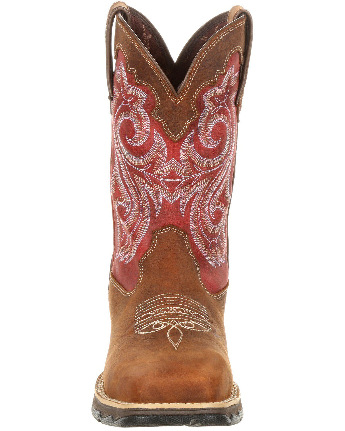 Image #5 - Durango Women's Rebel Waterproof Western Work Boots - Composite Toe, Brown, hi-res