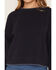 Image #3 - Cleo + Wolf Women's Whip Stitch Crew Neck Sweatshirt, Navy, hi-res