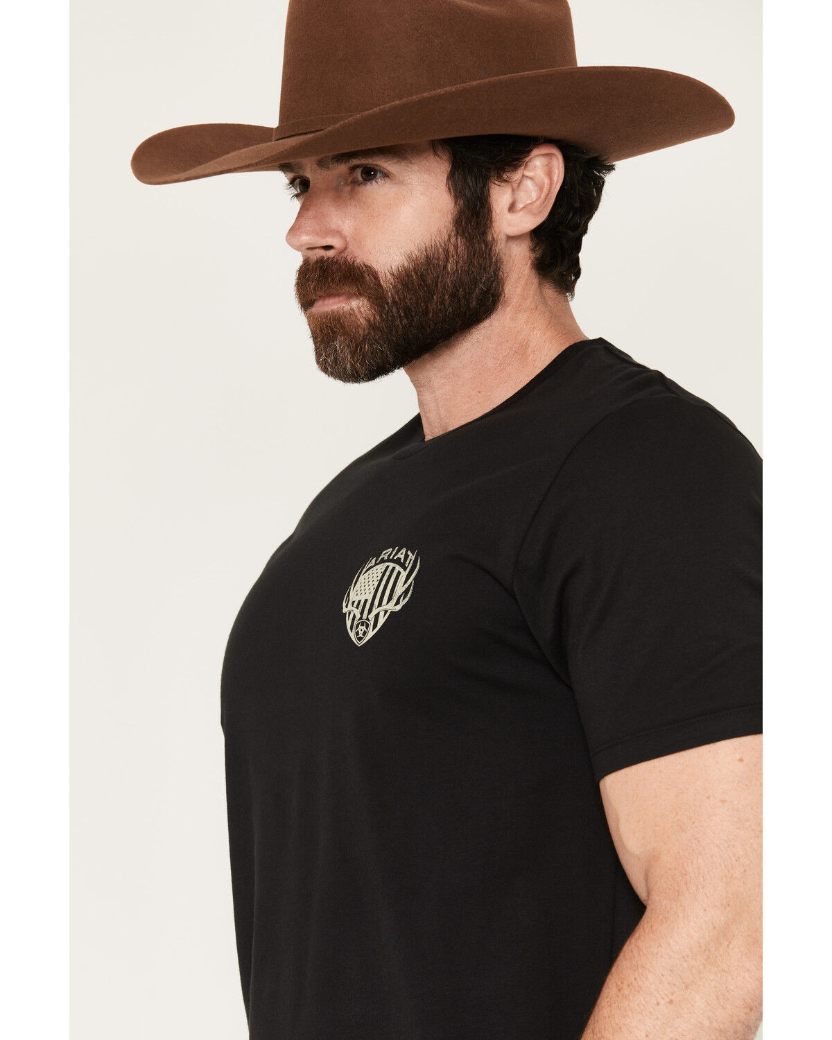 Image #3 - Ariat Men's Euromount Patriot Short Sleeve Graphic T-Shirt, Black, hi-res
