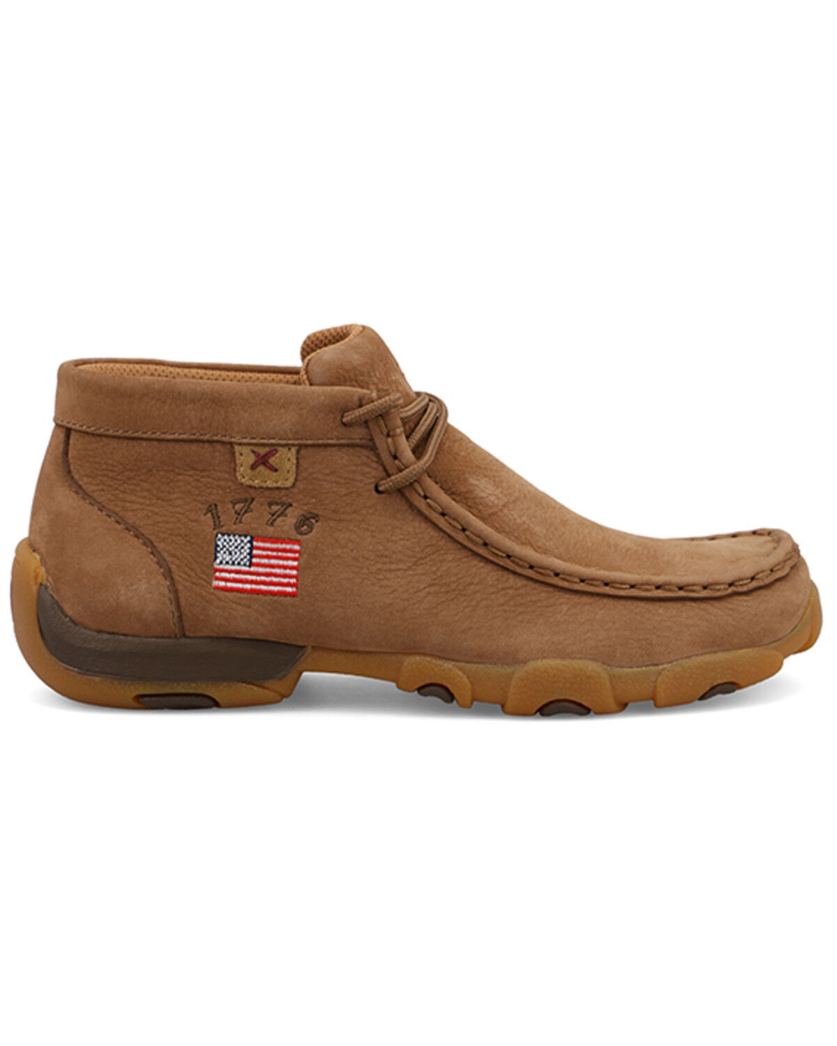 Image #2 - Twisted X Kid's Patriotic Chukka Driving Casual Shoes - Moc Toe, Camel, hi-res
